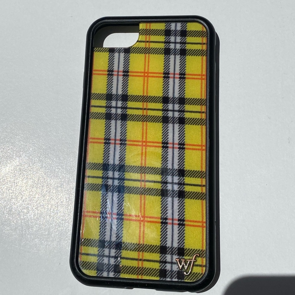Yellow Plaid Wildflower iPhone 6/7/8 case